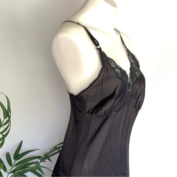 v i n t a g e :: Authentic 60s Satin Nylon Lace Full Slip Dress ILGWU - Picture 5 of 14